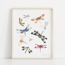 Load image into Gallery viewer, Dragonflies Art Print