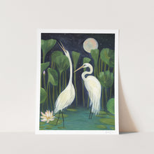 Load image into Gallery viewer, Midnight Egrets Art Print