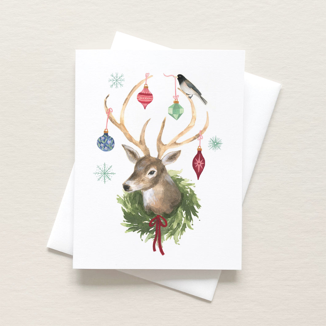 Deer with Decorations Card