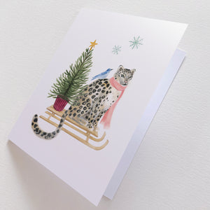 Snow Leopard Card