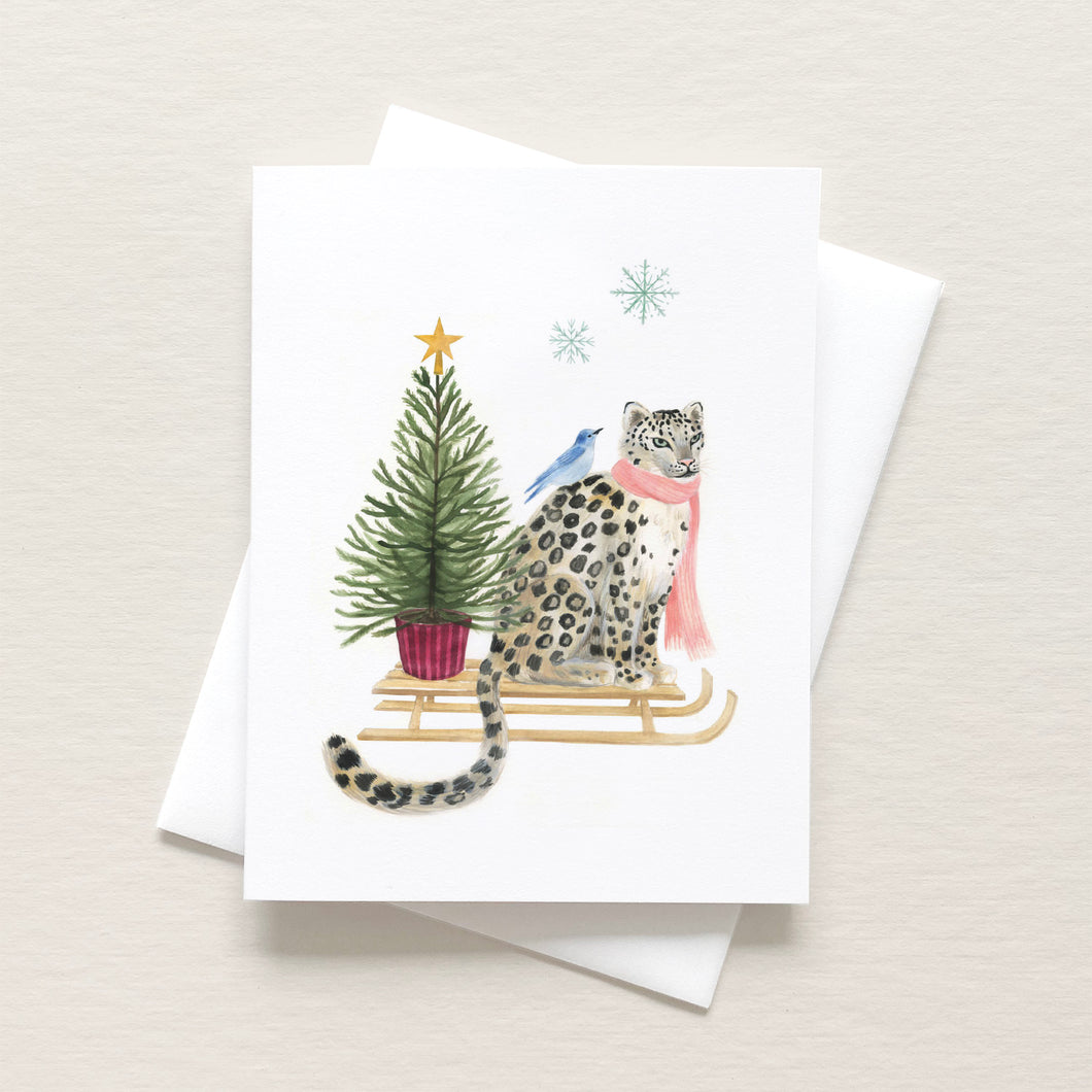 Snow Leopard Card