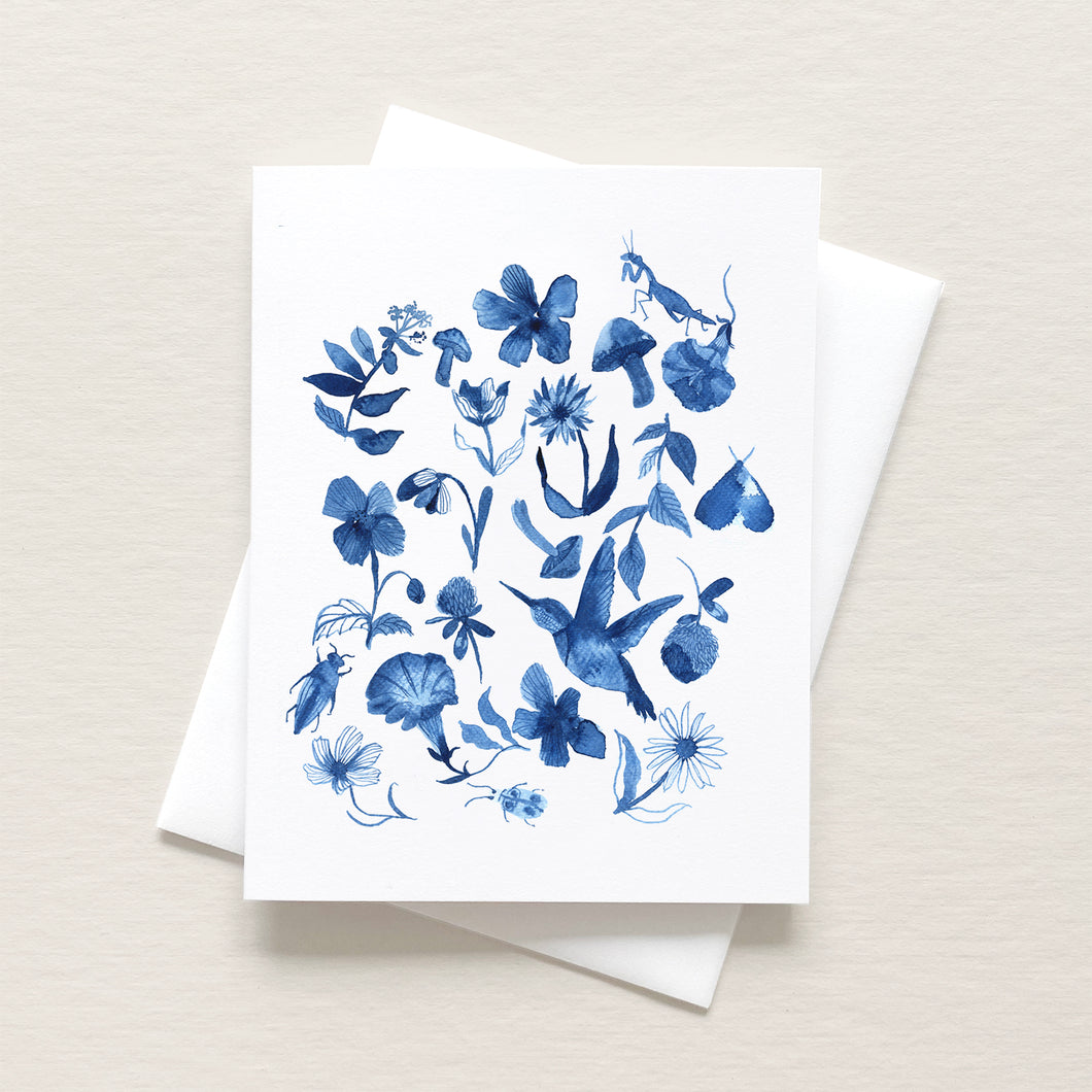 Blue Garden Card