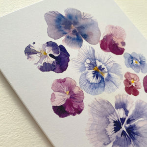 Purple Pansies Card