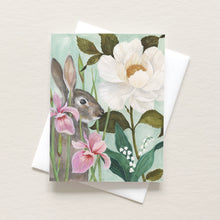 Load image into Gallery viewer, Rabbit and Rose Card
