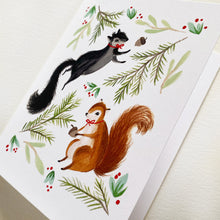 Load image into Gallery viewer, Holiday Squirrels Card
