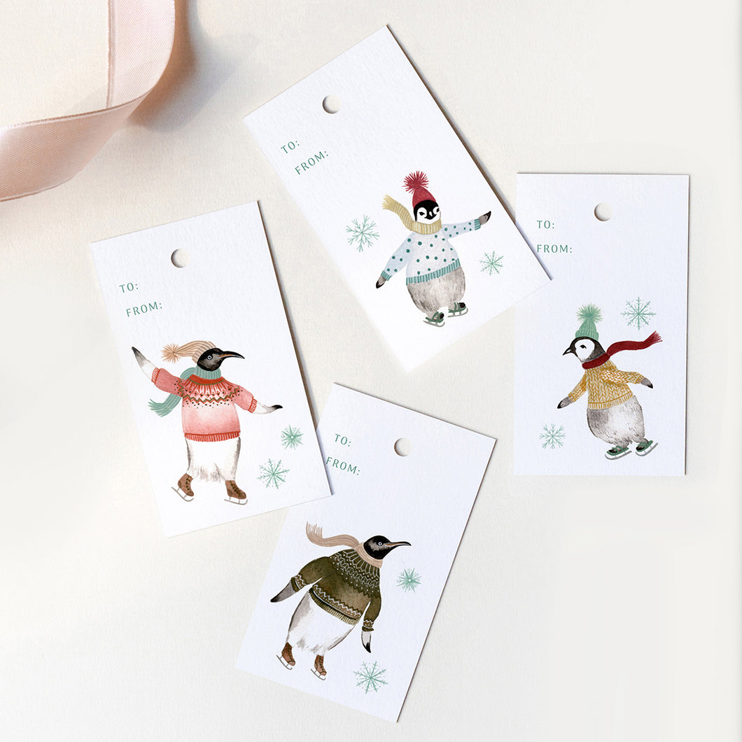 Penguin Family Printable Gift Tags
