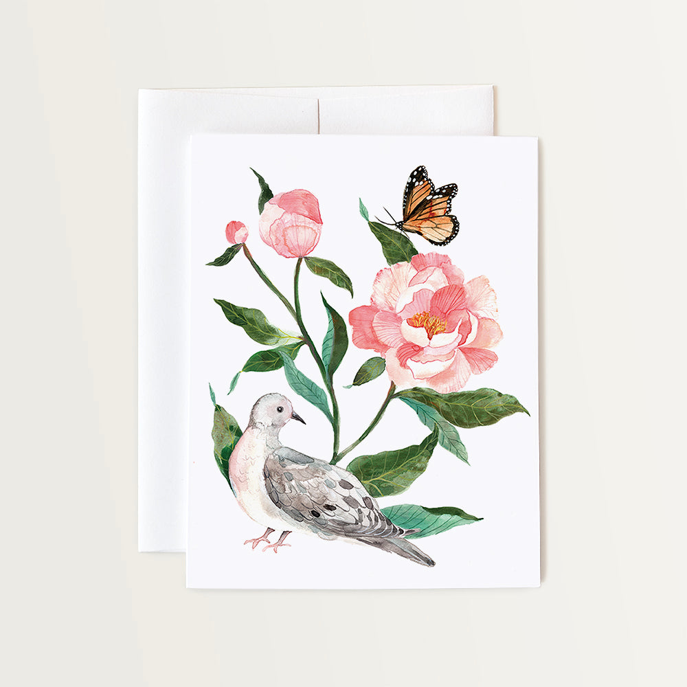 Mourning Dove and Monarch Card