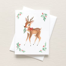 Load image into Gallery viewer, Festive Fawn Card
