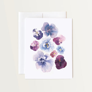 Purple Pansies Card