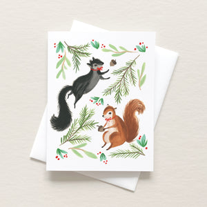 Holiday Squirrels Card